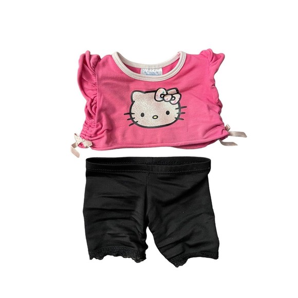 Sanrio hello kitty build a bear clothes 2008 HTF Rare outfit Pink Black Lace - Picture 1 of 8